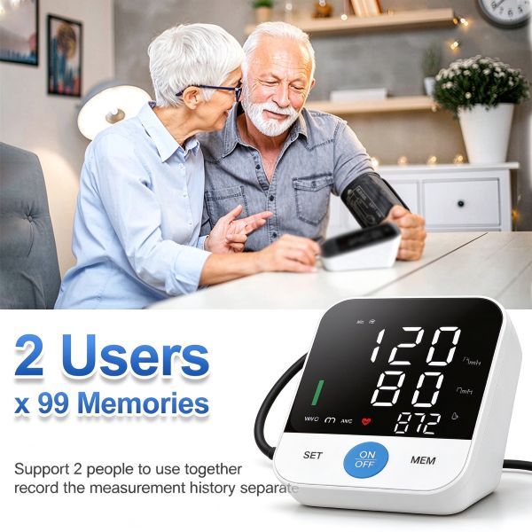 Home Blood pressure Monitoring with Lage backlit display 16 Home Blood pressure Monitoring with Lage backlit display 16