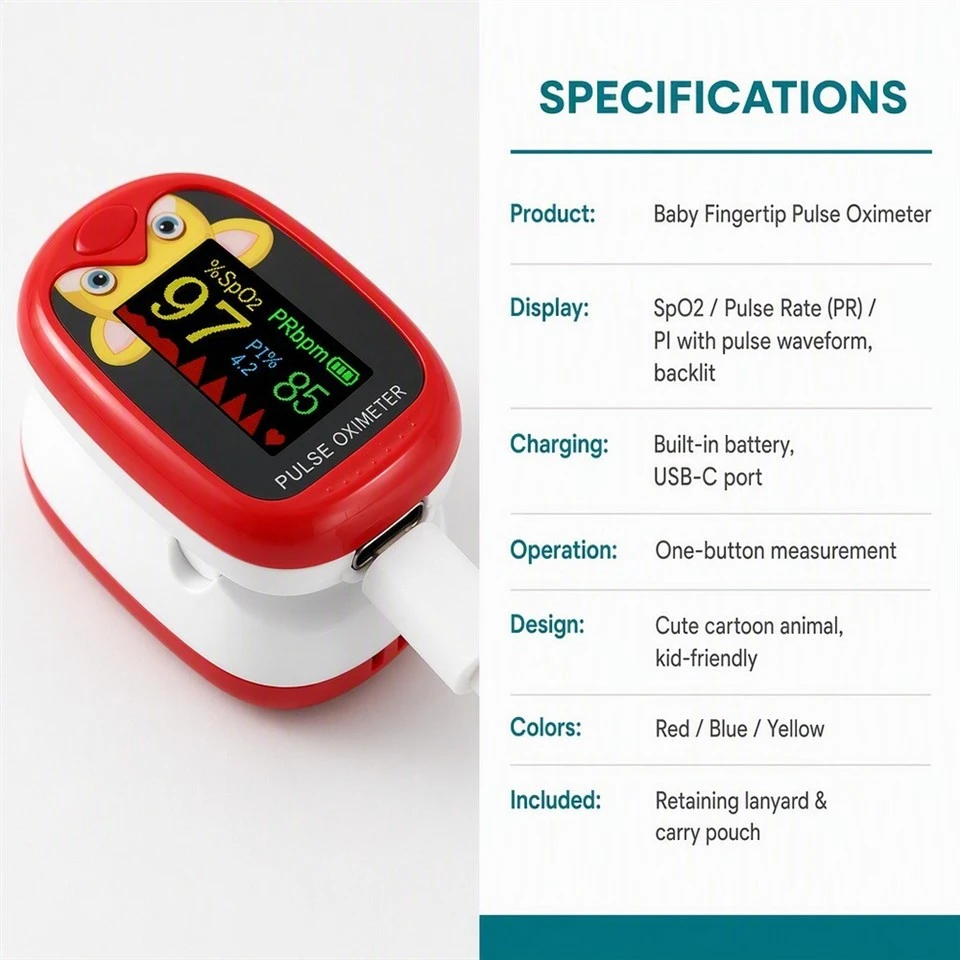 Rechargeable fingertip oximeter for babies (2)