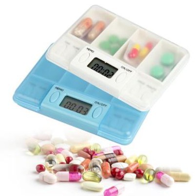 Portable 24 Hours Count Plastic Pill Digital Box Timer