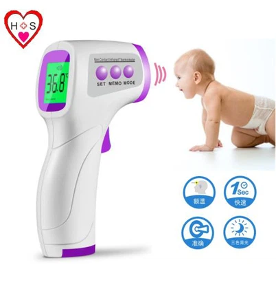 Digital Infrared Thermometer Hanging Wall Type Non Contact Infrared Forehead Thermometer Temperature Gun Ce FCC Certificated